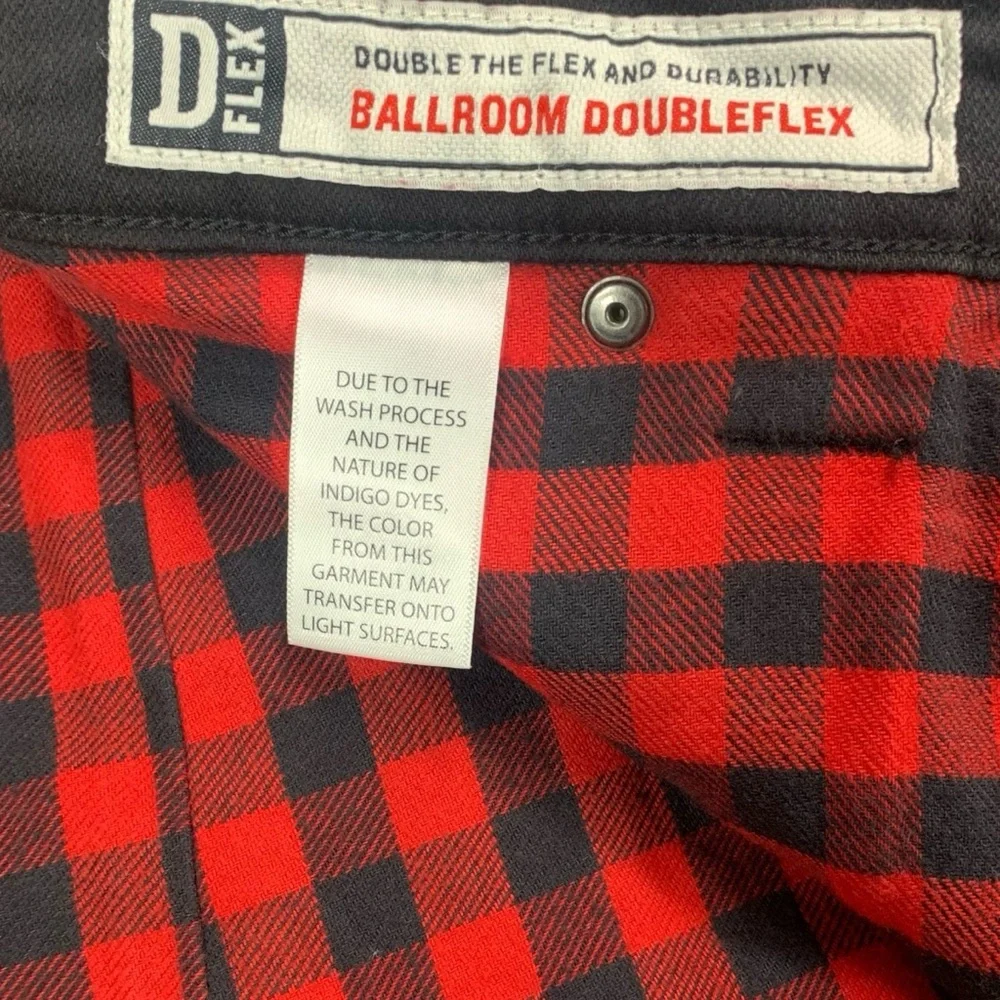 Duluth Trading Co Men’s 38x30 Black Ballroom DoubleFlex Flannel Lined Work Pants